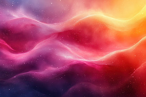 Colorful abstract waves of purple, p, a Photo by Tanuart
