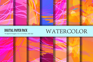 Watercolor Texture. Digital Paper., a Texture Graphic by KENO Mascots