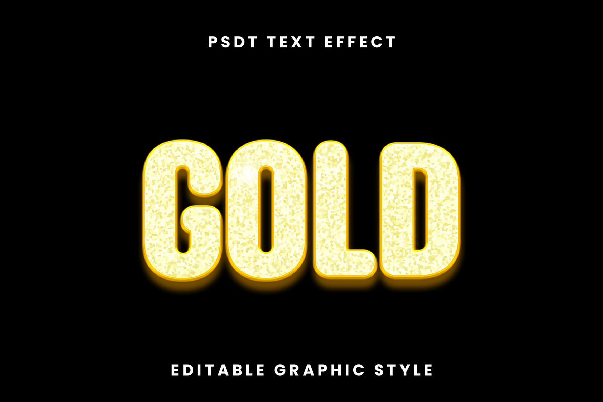 Glitter Shine 3D Text Effect