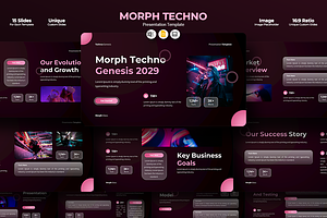 Morph Techno Genesis Google Slides, a Presentation Template by Iqsiart Studio