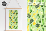 Watercolor Zucchini Seamless Pattern, a Food Illustration by OlDm_Shop (Thumbnail 7 of 10)