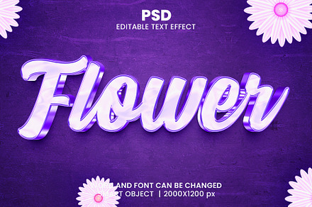 Flower 3d Editable Text Effect Style, a Layer Style Add-On by bdrobin