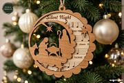 Nativity Sheet Music Ornaments SVG, a Decorative Illustration by svgocean (Thumbnail 6 of 6)