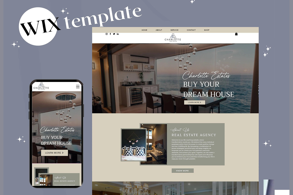 Wix real estate website, a Wix Template by Climbwithelevator (Photo 1 of 9)