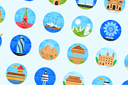 Flat Landmarks Icons, a Duotone Icon by Brickclay (Thumbnail 3 of 8)