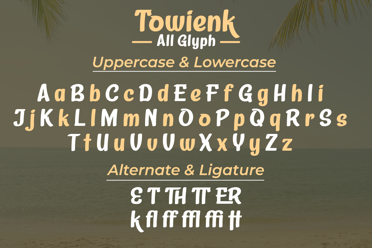 Towienk | Summer San Serif Display, a Sans Serif Font by twinstd (Photo 8 of 10)
