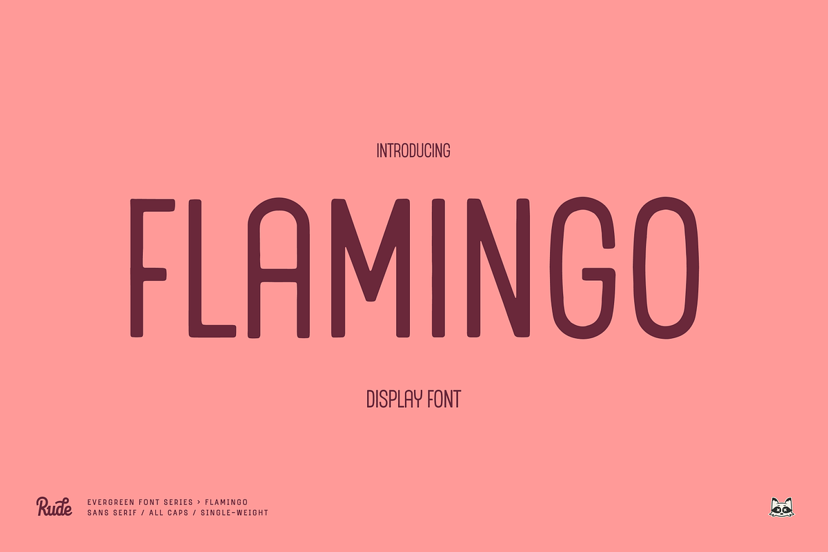 Flamingo Display Font, a Sans Serif Font by bryrude (Photo 1 of 4)