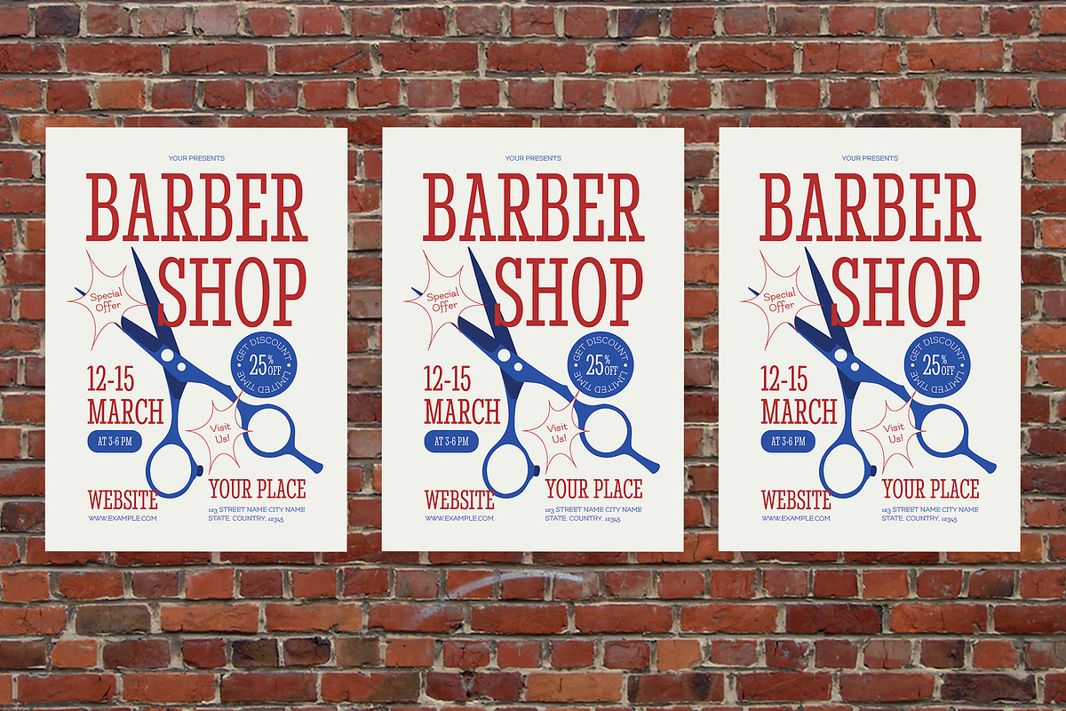 Barbershop Flyer Set, a Flyer Template by Aiyari Graphic (Photo 3 of 3)