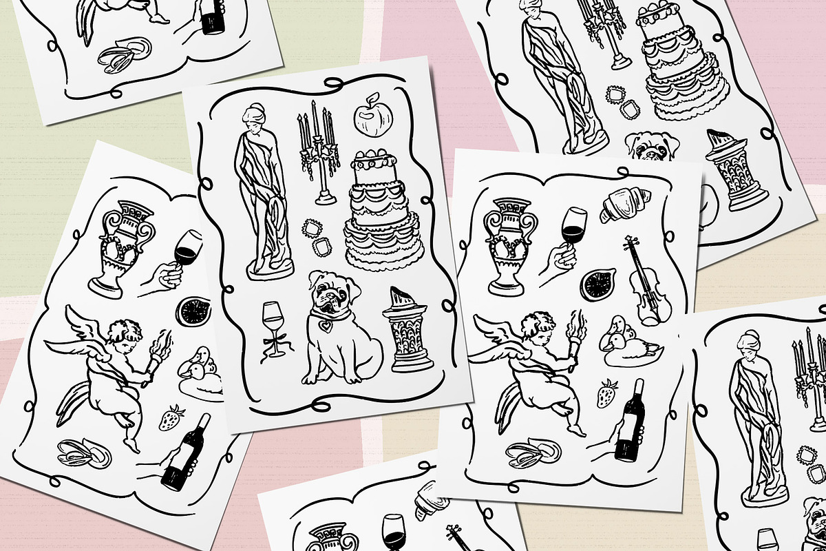 Whimsy Party hand-drawn vector, an Object Graphic by SunnyAfternoons (Photo 24 of 26)