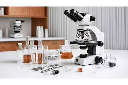 Modern laboratory interior with, an Abstract Photo by Sergey Kotenev