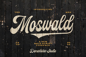 Moswald Script Typeface