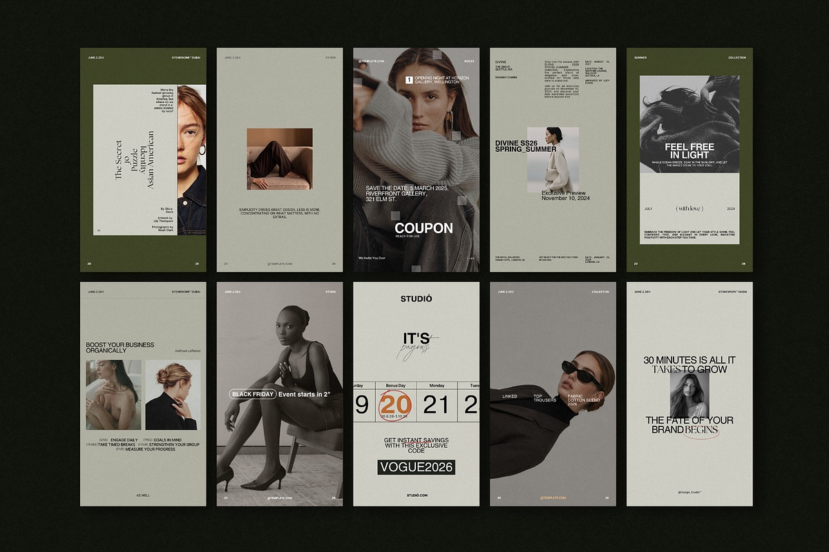 ZAVI | Instagram Post & Story (I), a Social Media Template by The Aesthetic Studio (Photo 6 of 10)