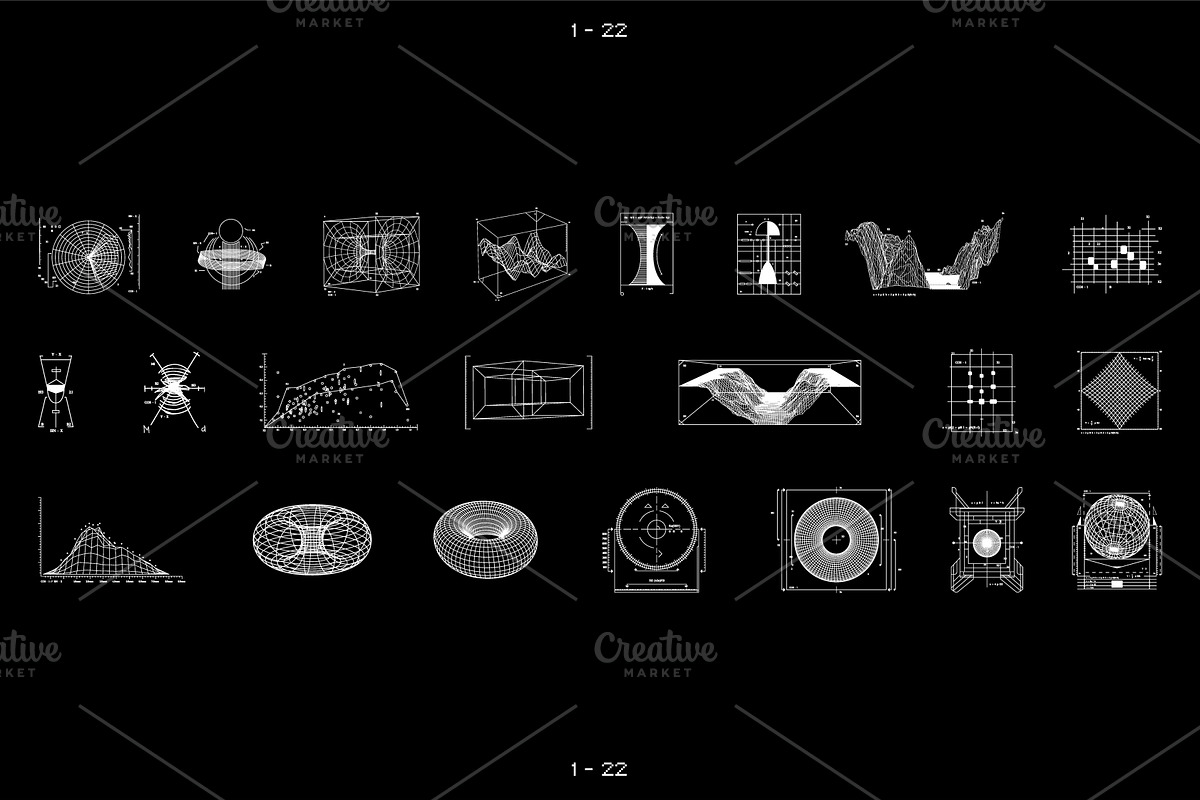 3D RETRO FUTURISTIC GRAPHIC, an Object Graphic by BonkiStudio (Photo 2 of 11)