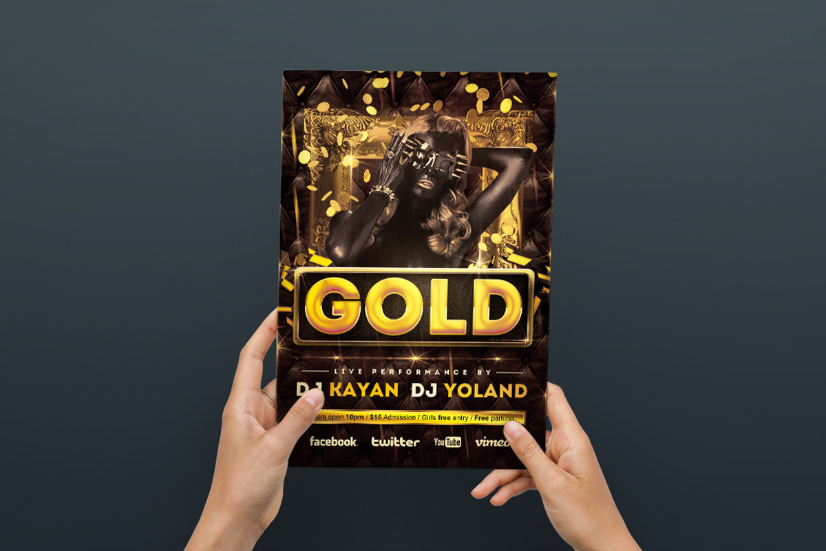 Gold - Flyer / Poster, a Flyer Template by VectorMedia (Photo 5 of 8)