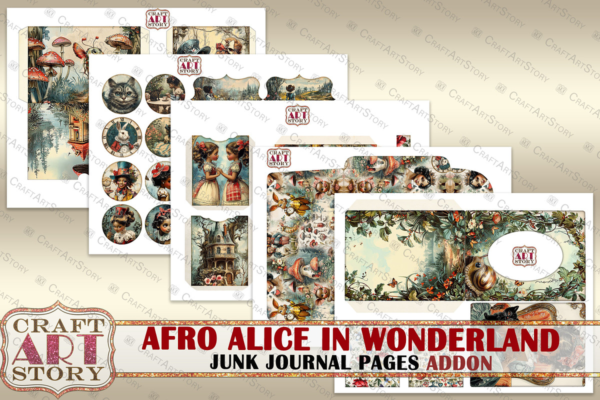 Afro Alice in Wonderland ADDON, a Person Illustration by CraftArtStory (Photo 3 of 5)