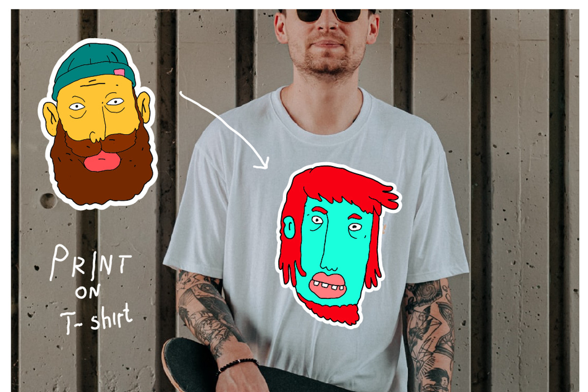 100 Cartoon Head Sticker, an Illustration by singpentinkhappy (Photo 6 of 9)