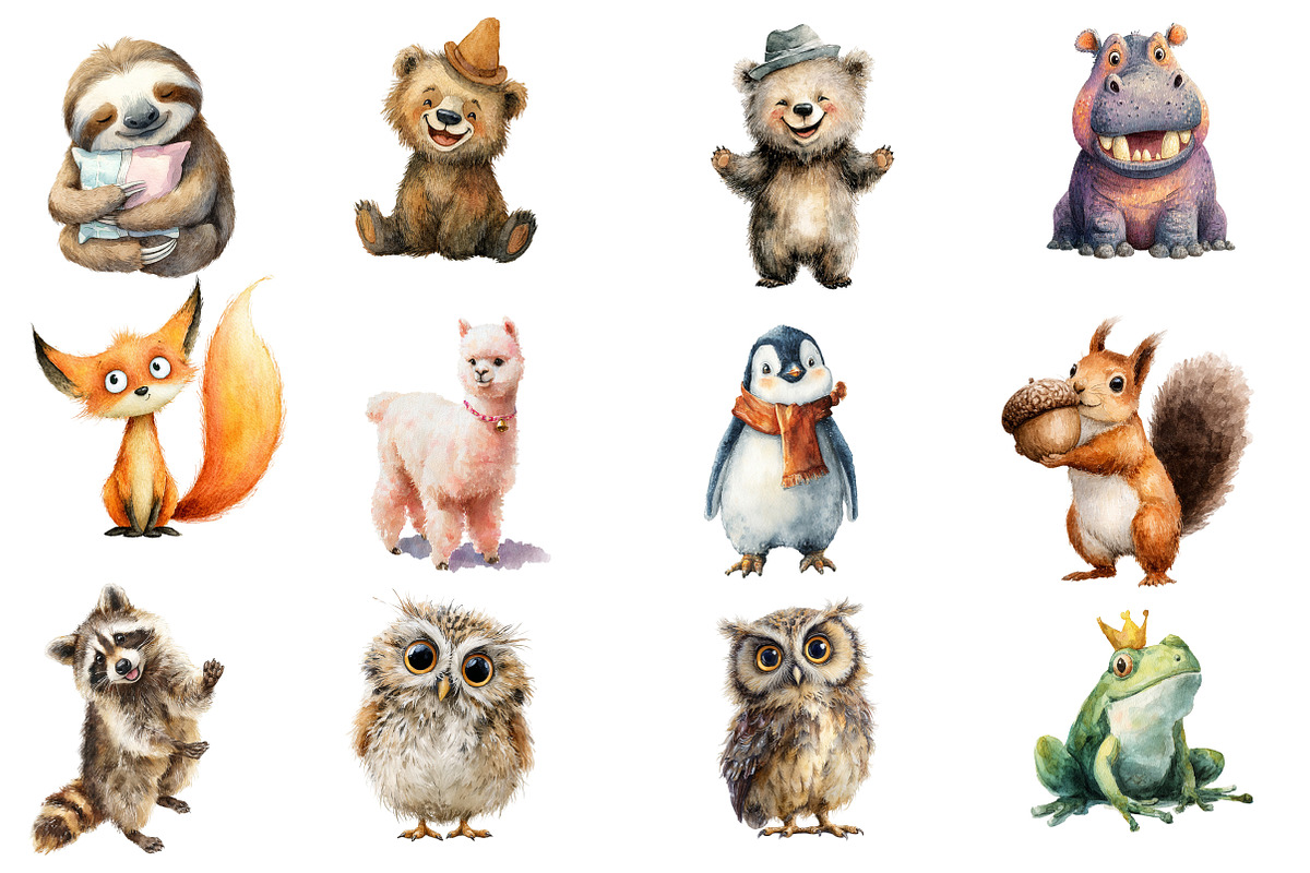 Quirky Animals Clipart, an Illustration by Designworld (Photo 2 of 5)