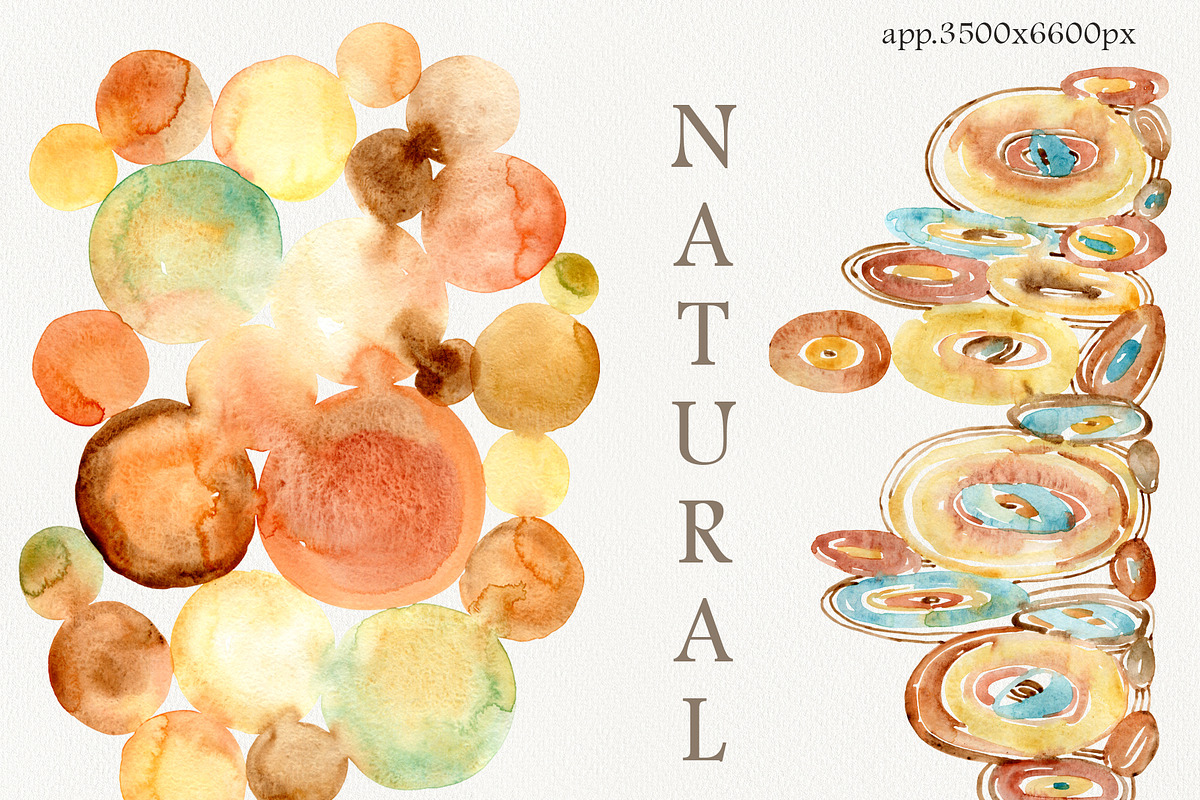 Watercolor abstract earthy clipart, a Background Graphic by TanyaOak (Photo 4 of 6)