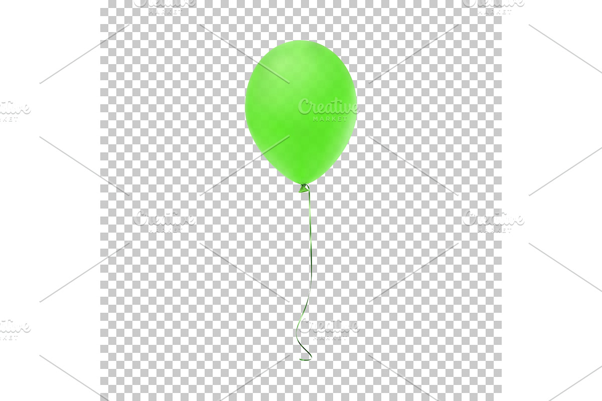 Realistic green balloon icon., an Object Graphic by Aleksandrs