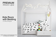 Kids Room and Bedding Mockups, a Product Mockup by mock-ups (Thumbnail 1 of 16)