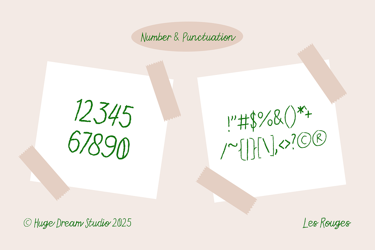 Les Rouges – Casual Script Font, a Font by Huge Dream Studio (Photo 4 of 10)