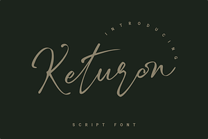 Keturon - Script Font