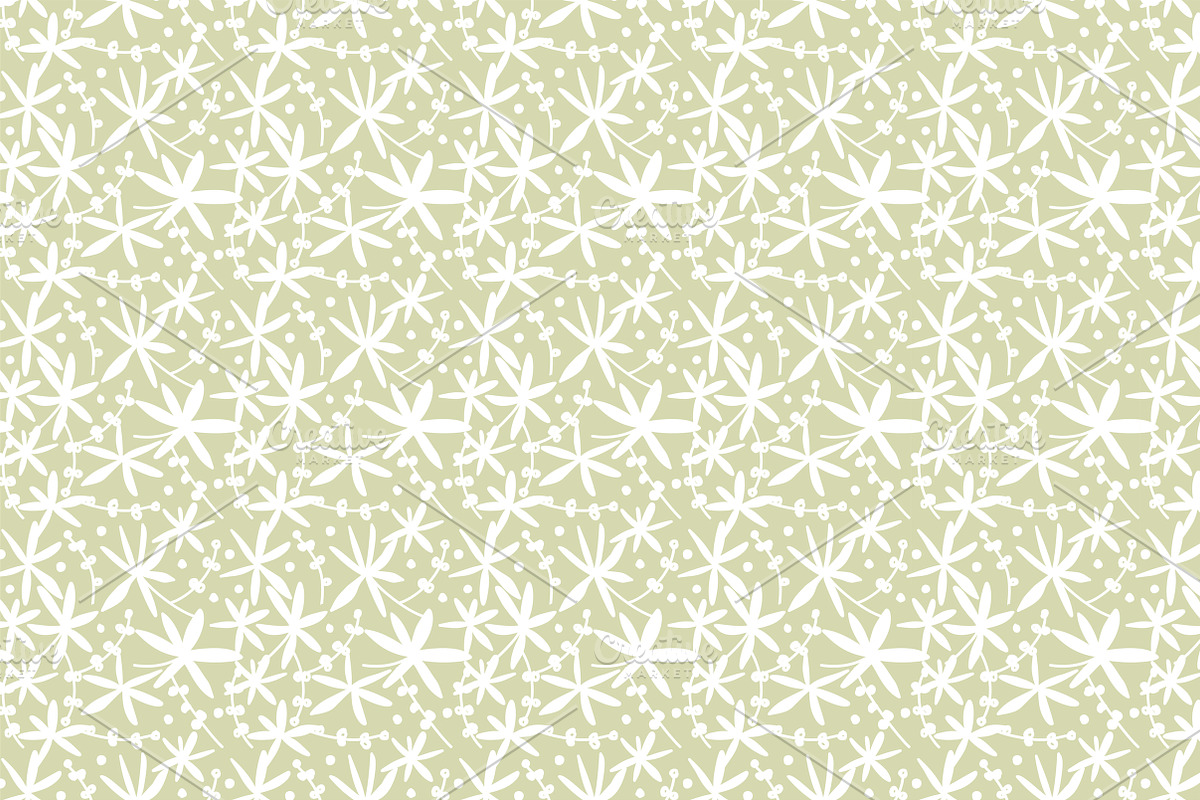 Soft Brush Floral Patterns Set, a Pattern Graphic by Lyolya Profitrolya (Photo 8 of 11)