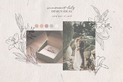 Innocent Lily - Floral Line Art, an Illustration by Julia M. Watercolor (Thumbnail 2 of 11)