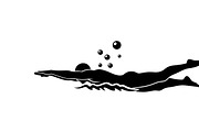 A dynamic Swimming Action Silhouette, an Illustration by Amazin_art (Thumbnail 27 of 31)