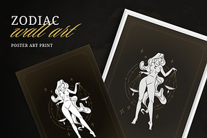 Libra Zodiac Scales Wall Art