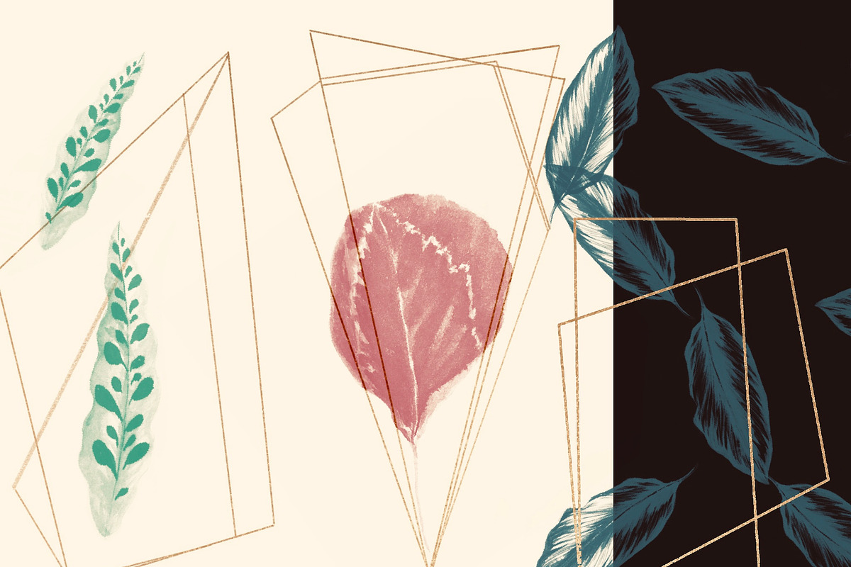 watercolor leaves brushes, a Brush Add-On by dxxb studio (Photo 3 of 3)