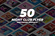 50 Night Club Party Flyer Bundle 11, a Flyer Template by NanoAgency (Thumbnail 1 of 2)