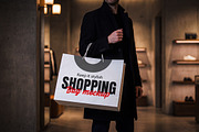 Paper Shopping Bag Mockup, a Packaging Mockup by Designer Dude (Thumbnail 1 of 2)