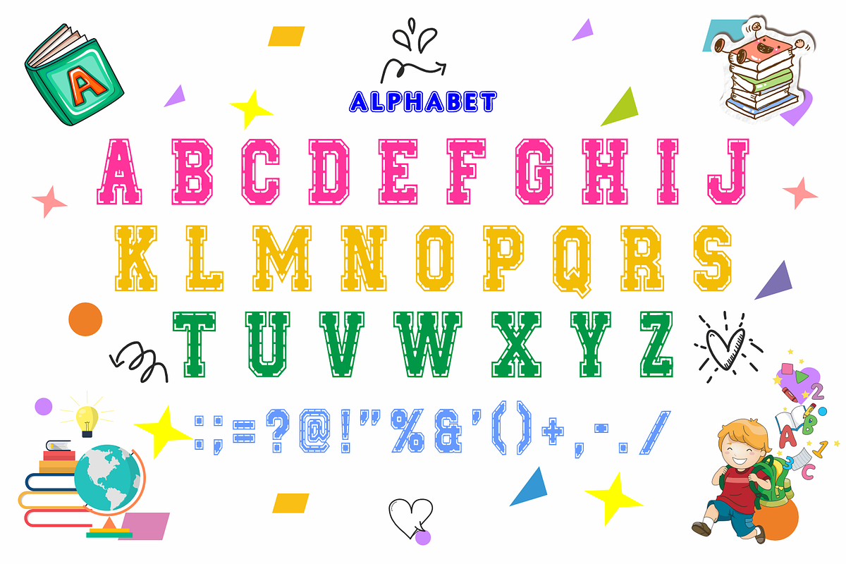 New Teacher - Smart & Playful Font, a Serif Font by KiddoGlyphs Studio (Photo 5 of 6)