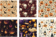 Vintage Halloween Digital Paper, a Pattern Graphic by Designking (Thumbnail 4 of 4)