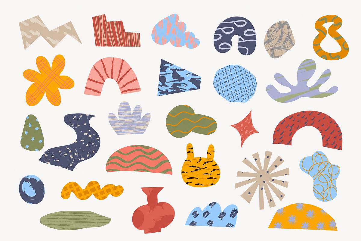 Colorful Paper Collage, a Decorative Illustration by Anna Studio (Photo 11 of 11)