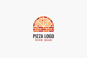 Pizza Firewall Food Restaurant Logo