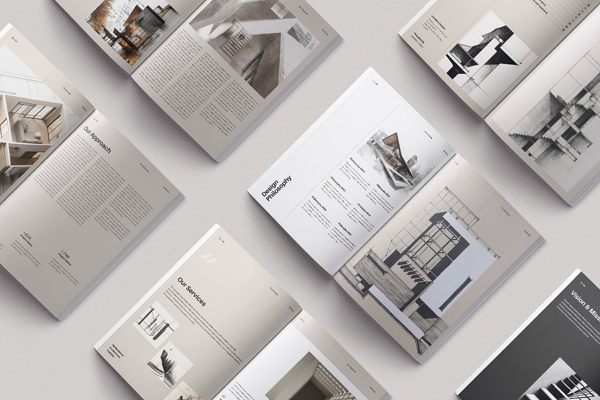 Architecture Portfolio Brochure, a Brochure Template by TemplateFolio-Shop (Photo 2 of 29)
