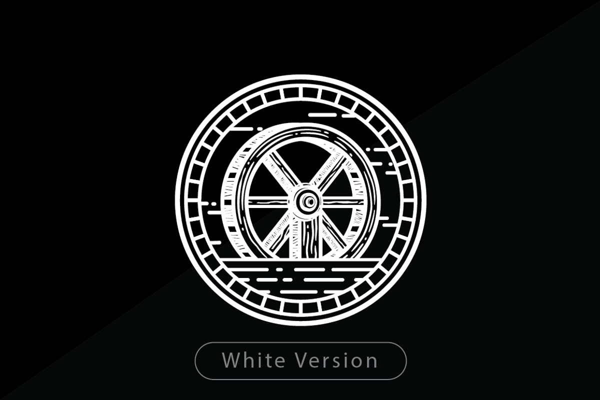Vintage Water Wheel Logo Template, a Branding & Logo Template by Heavtryq Design (Photo 3 of 4)