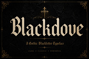 Blackdove, a Blackletter Font by Wow Magic (Thumbnail 1 of 2)