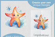 Cute Ocean Animals Clipart Bundle, an Animal Illustration by Digital Dreamscaping (Thumbnail 3 of 4)
