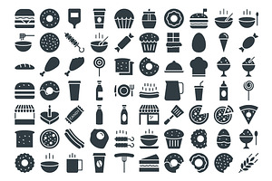 300 Food And Drinks Vector Icons