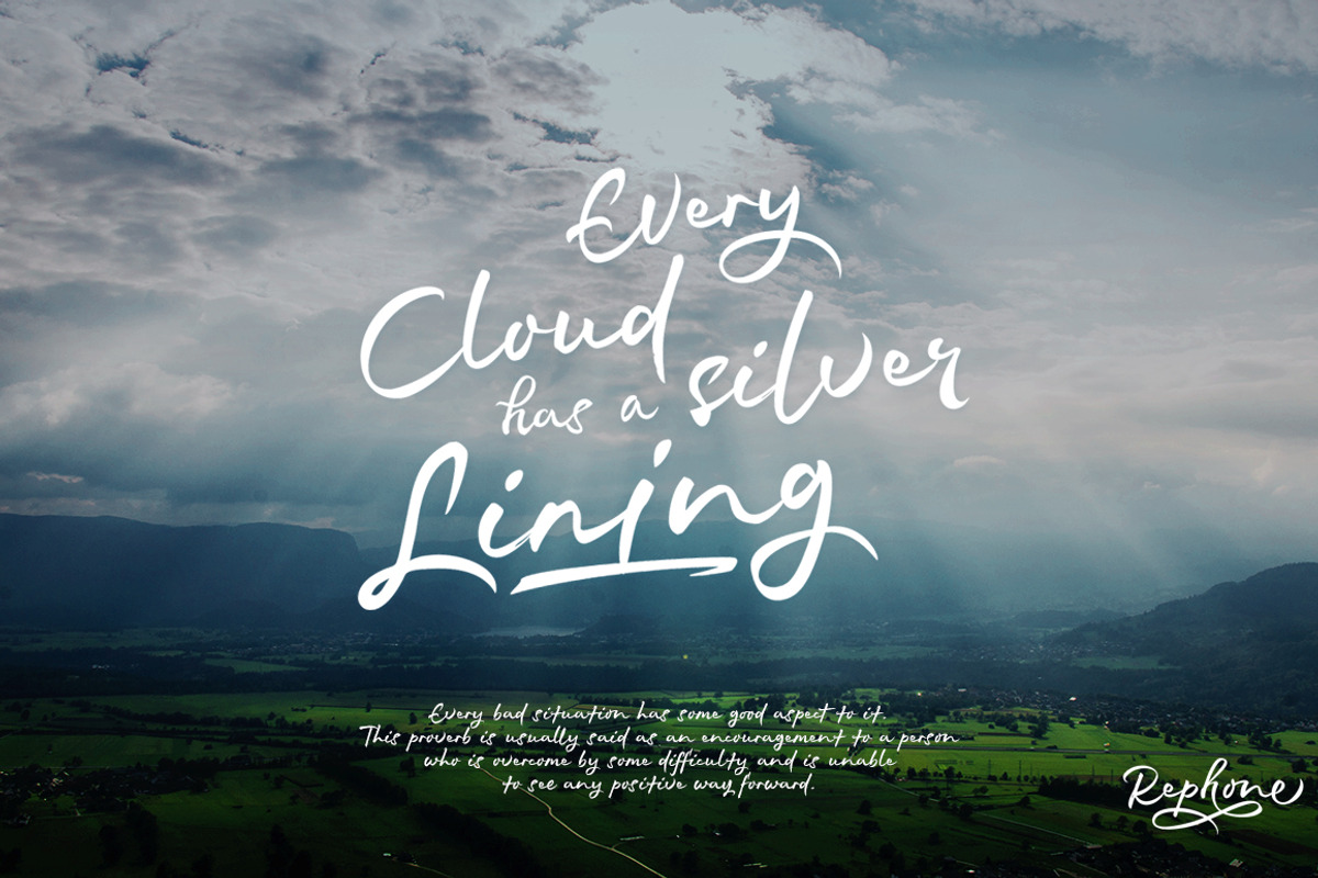 Rephone - Handwriting Lettering Font preview 4