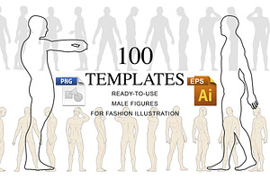 100 Vector Male Fashion Templates