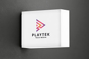 Playtek Media Play Logo, a Branding & Logo Template by Design_Planet (Thumbnail 1 of 4)