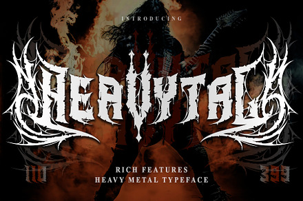 Heavytal - Heavy Metal Font, a Blackletter Font by Letterara
