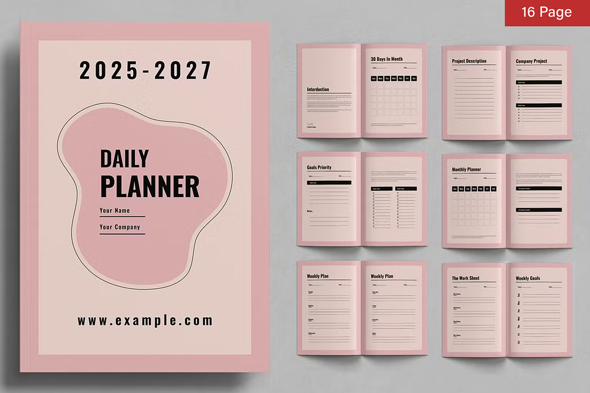 Planner Template Bundle, a Stationery Template by ContestDesign (Photo 21 of 39)