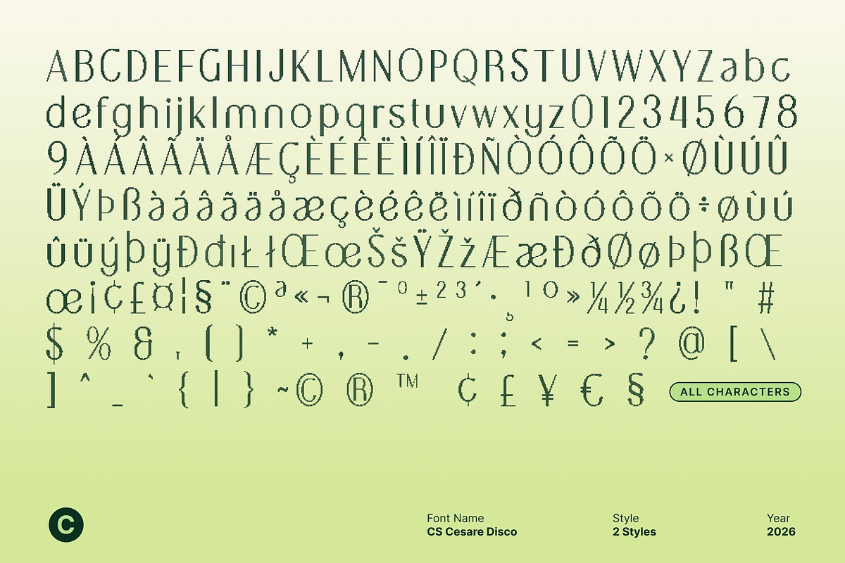 CS Cesare Disco, a Sans Serif Font by Craft Supply Co. (Photo 8 of 8)