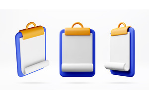 Blue clipboard with white paper, an Object Illustration by Abscent