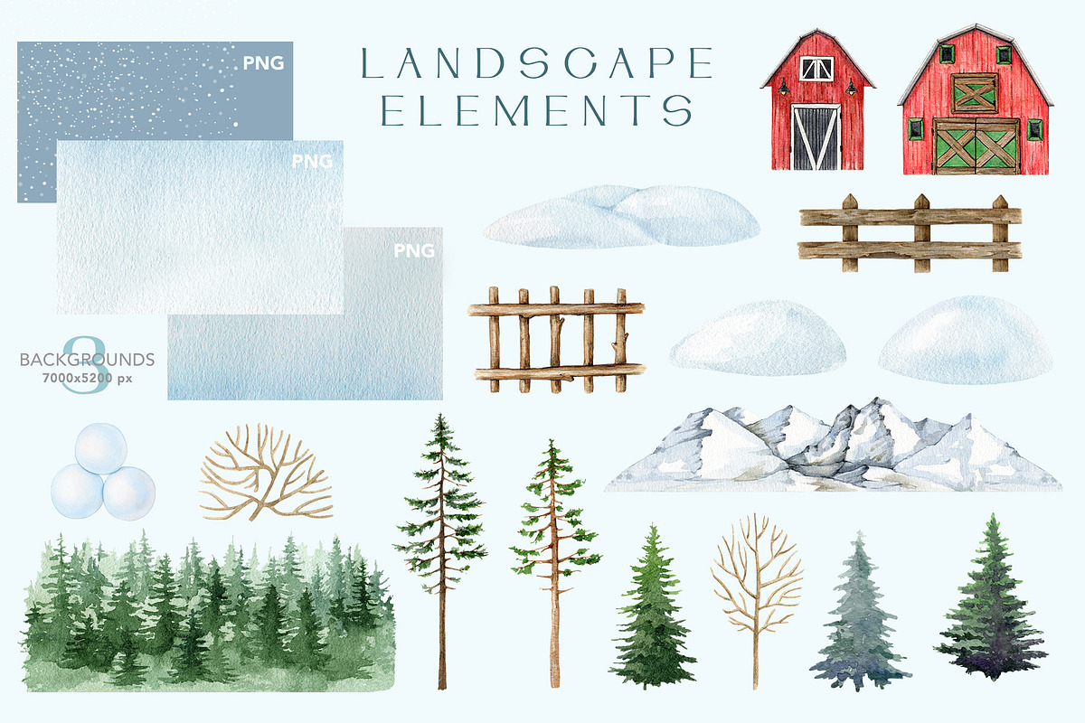 Winter Wonderland Clipart, a Seasonal Illustration by AnitaPol (Photo 18 of 20)